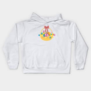 Easter Eggs Basket Kids Hoodie